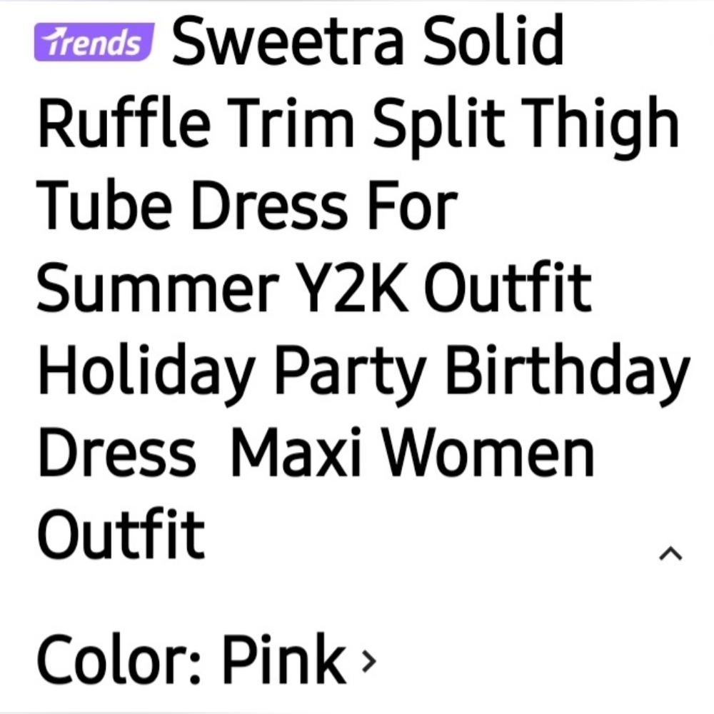 Strapless Pink Ruffle Dress - Picture 8 of 8